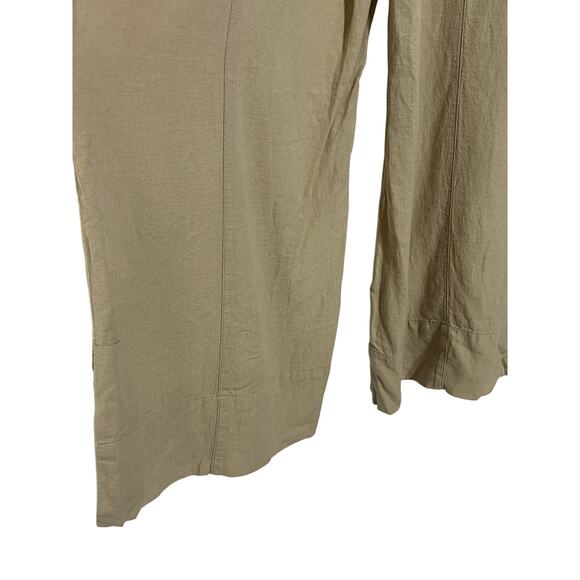 NIC+ZOE COMPANY WOMENS SIZE 14 RUMBA LINEN BLEND WIDE-LEG PANTS BROWN NEW - Picture 12 of 16